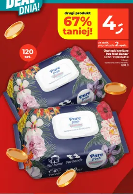 Chusteczki nawilżane Pure Fresh Glamour promocja w Dealz