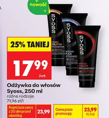 Odżywka do włosów Syoss promocja w Biedronka