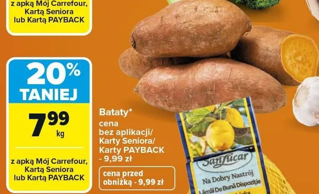 Bataty promocja w Carrefour Market