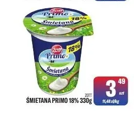 Śmietana Primo Zott 18% promocja w Tomi Markt