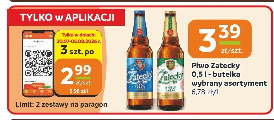 Piwo Zatecky Svetly Lezak promocja w Gama