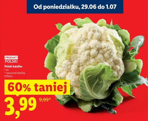 Kalafior polski Lidl promocja w Lidl