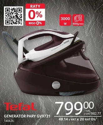 Generator pary Tefal GV9721 140626 promocja w Selgros