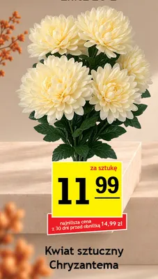 Kwiat sztuczny chryzantema promocja w Gram Market