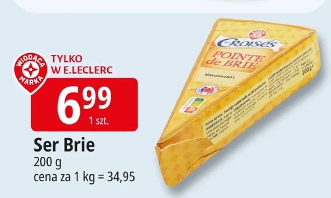 Ser Brie Croisés promocja w Leclerc