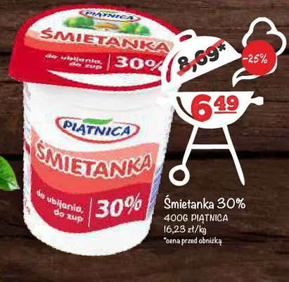 Śmietanka 30% Piątnica promocja w Arhelan