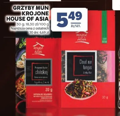 Grzyby Mun krojone House of Asia promocja w Stokrotka