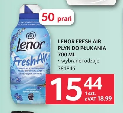 Płyn do płukania Lenor Fresh Air promocja w Selgros