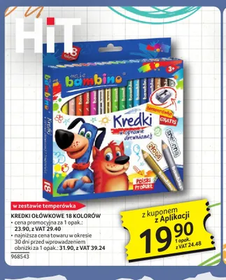 Kredki ołówkowe Bambino 18 kolorów promocja w Selgros