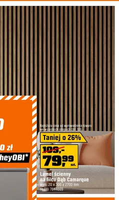 Lamel ścienny na filcu Dąb Camarque promocja w OBI