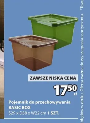 Pojemnik do przechowywania Basic Box promocja w Jysk