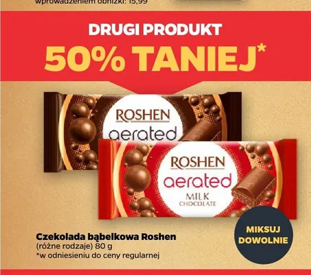 Czekolada bąbelkowa Roshen Aerated Dark promocja w Netto