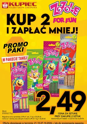 Żelki Zozole Rainbow promocja w Kupiec