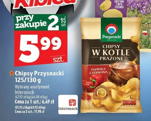 Chipsy Przysnacki W Kotle Prażone Papryka Czerwona promocja w TOPAZ