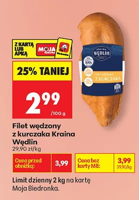 Filet wędzone z kurczaka promocja w Biedronka