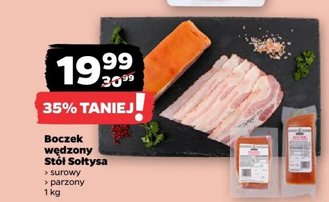 Boczek wędzony parzony promocja w Netto