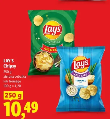 Chipsy zielona cebulka Lay's promocja w Lidl