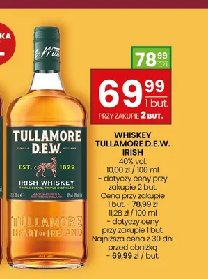 Whiskey Tullamore D.E.W. Irish promocja w Twój Market