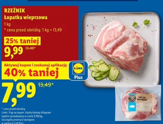 Łopatka wieprzowa Rzeźnik promocja w Lidl