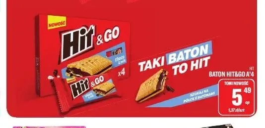 Baton Hit & Go 4-pak promocja w Tomi Markt