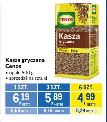 Kasza gryczana Cenos promocja w Makro