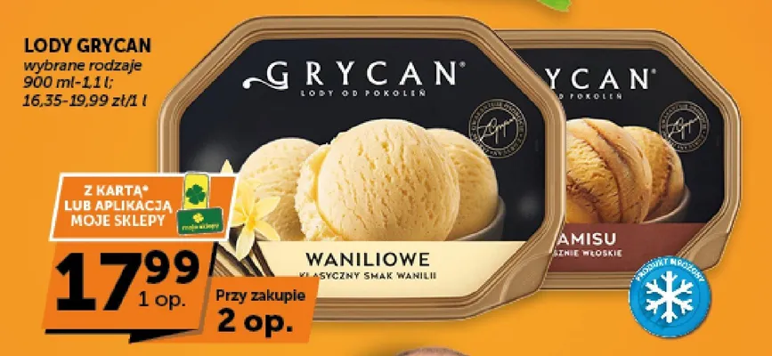 Lody tiramisu Grycan promocja w Euro Sklep