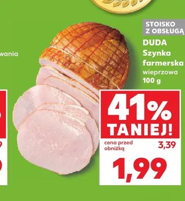 Szynka farmerska wieprzowa Duda promocja w Kaufland