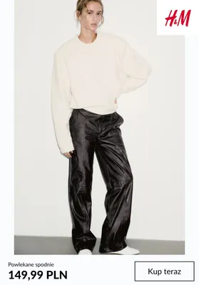 Powlekane spodnie H & M promocja w H&M