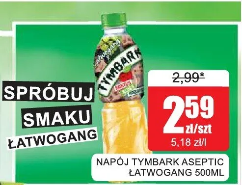 Napój Tymbark Aseptic Łatwogang Kaktus promocja w Bingo