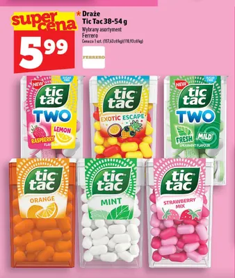 Draże Tic Tac Strawberry Mix promocja w TOPAZ