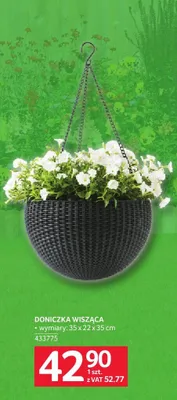Doniczka wisząca 35 x 22 x 35 cm promocja w Selgros