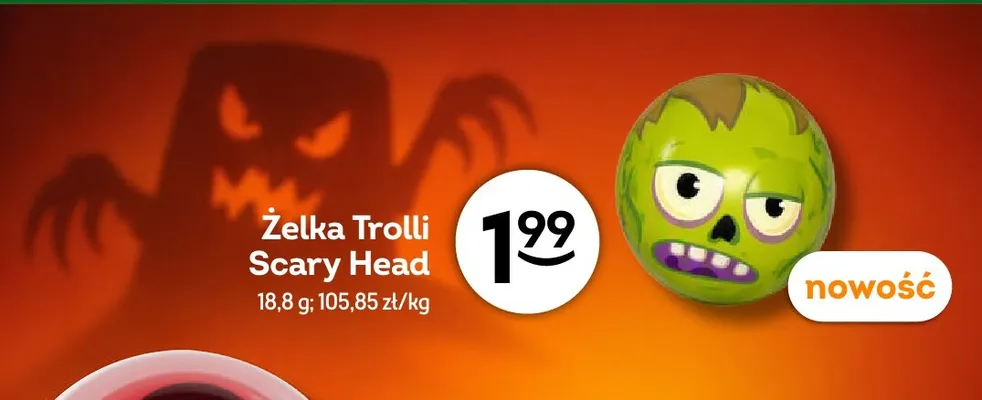 Żelka Trolli Scary Head promocja w Żabka