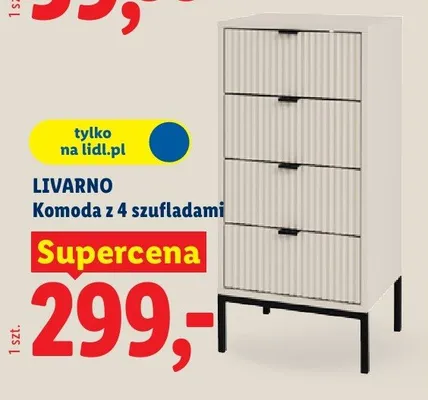 Komoda z 4 szufladami promocja w Lidl