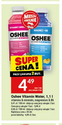 Napój Oshee Vitamin Water magnesium & B6 promocja w Twój Market