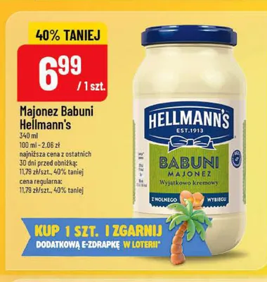 Majonez Babuni Hellmann's promocja w POLOmarket