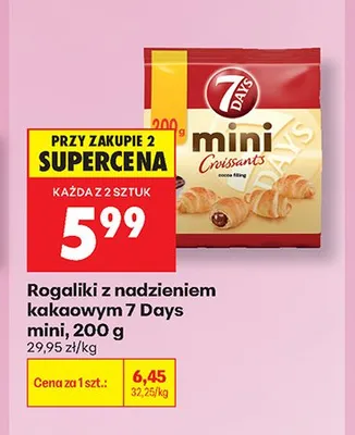 Rogaliki z nadzieniem kakaowym 7 Days mini promocja w Biedronka