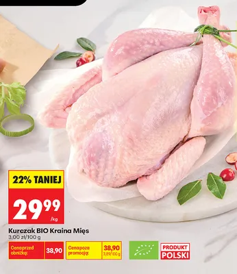 Kurczak BIO Kraina Mięs promocja w Biedronka