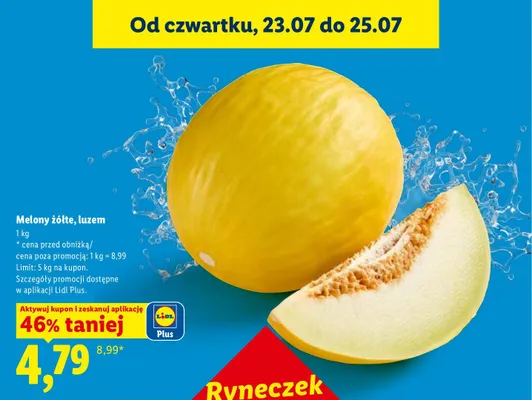 Melony żółte luzem Ryneczek Lidla promocja w Lidl
