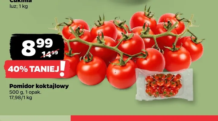 Pomidory koktajlowe promocja w Netto