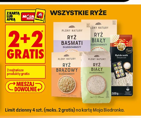 Ryż brązowy długoziarnisty Plony Natury promocja w Biedronka