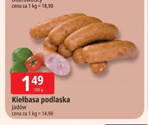 Kiełbasa podlaska Jadów promocja w Leclerc
