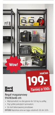 Regał magazynowy Hard Head 91x183x46 cm promocja w Jula