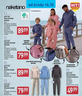Spodnie dresowe dziecięce rozm. 2-16 lat promocja w Aldi