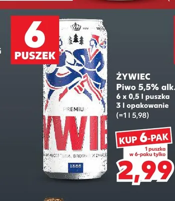 Piwo Żywiec 6-pak 500 ml promocja w Kaufland