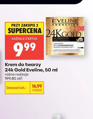 Krem do twarzy 24k Gold Eveline promocja w Biedronka