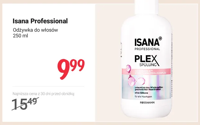 Odżywka do włosów Isana Professional promocja w Rossmann