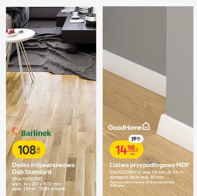 Deska trójwarstwowa Dąb Standard Barlinek promocja w Castorama