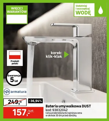 Bateria umywalkowa DUST promocja w Leroy Merlin