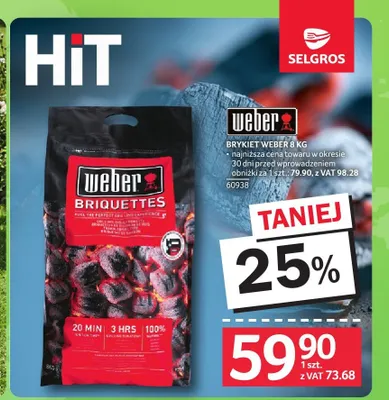 Brykiet Weber promocja w Selgros