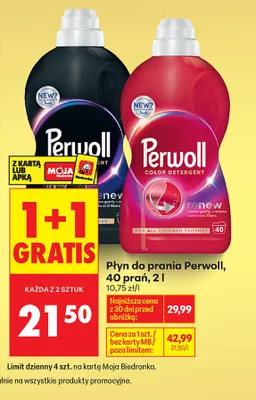 Płyn do prania Perwoll renew black 40 prań promocja w Biedronka